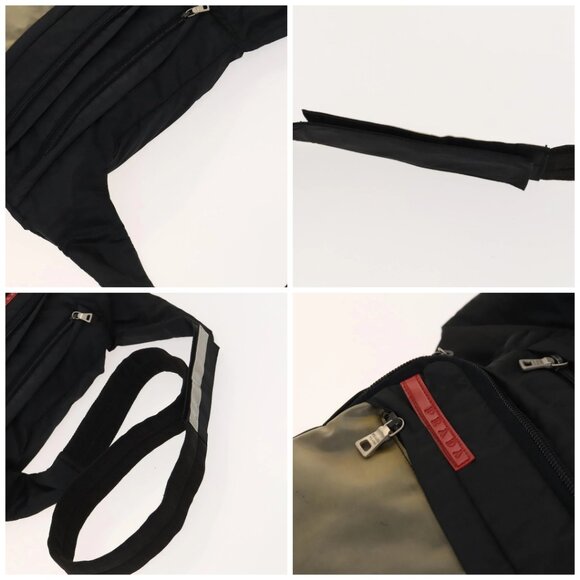 PRADA Sports Shoulder Bag Nylon Black Silver Auth bs26885 - Picture 16 of 16